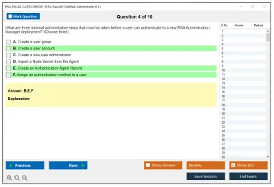 RSA 050-80-CASECURID01 RSA SecurID Certified Administrator 8.0 Exam Practice test exam simulator test engine exam Prep practice test questions answers Image 4