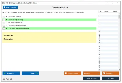 Citrix 1Y0-401 Designing Citrix XenDesktop 7.6 Solutions  Practice test exam simulator test engine exam Prep practice test questions answers Image 4