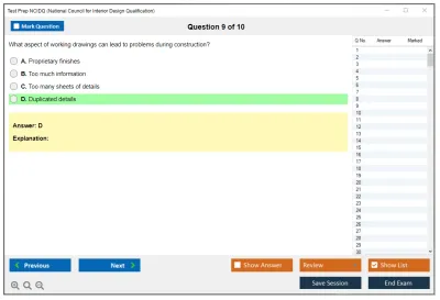 Test Prep NCIDQ National Council for Interior Design Qualification Practice test exam simulator test engine exam Prep practice test questions answers Image 9