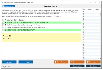 HP HPE6-A69 Aruba Certified Switching Expert Written Exam Practice test exam simulator test engine exam Prep practice test questions answers Image 3