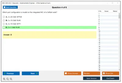 EMC DES-6321 Specialist - Implementation Engineer - VxRail Appliance Exam Practice test exam simulator test engine exam Prep practice test questions answers Image 4