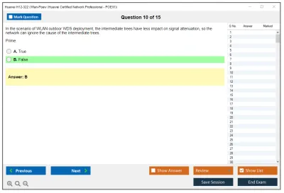 Huawei H12-322 Huawei Certified ICT Professional - Wireless Local Area Network- Planning and Optimizing Enterprise WLAN Practice test exam simulator test engine exam Prep practice test questions answers Image 10