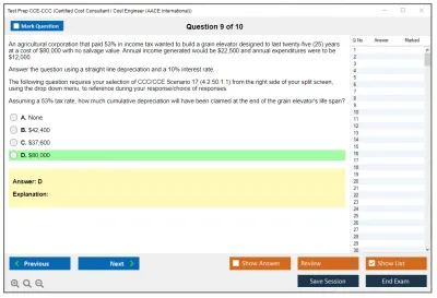 Test Prep CCE-CCC Certified Cost Consultant / Cost Engineer (AACE International) Practice test exam simulator test engine exam Prep practice test questions answers Image 9
