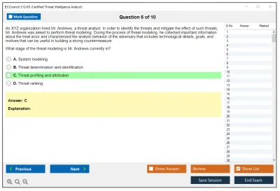 ECCouncil 312-85 Certified Threat Intelligence Analyst (CTIA) Practice test exam simulator test engine exam Prep practice test questions answers Image 6