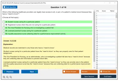 NCLEX NCLEX-PN National Council Licensure Examination(NCLEX-PN) Practice test exam simulator test engine exam Prep practice test questions answers Image 1