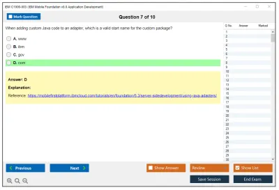 IBM C1000-003 IBM Mobile Foundation v8.0 Application Development Practice test exam simulator test engine exam Prep practice test questions answers Image 7