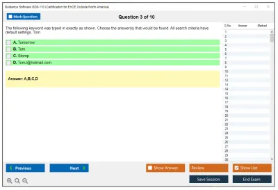 Guidance Software GD0-110 Certification Exam for EnCE Outside North America Practice test exam simulator test engine exam Prep practice test questions answers Image 3