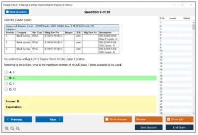 Netapp NS0-515 NetApp Certified Implementation Engineer-E-Series Practice test exam simulator test engine exam Prep practice test questions answers Image 9