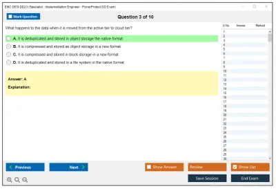 EMC DES-DD23 Specialist : Implementation Engineer - PowerProtect DD Exam Practice test exam simulator test engine exam Prep practice test questions answers Image 3