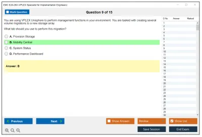 EMC E20-260 VPLEX Specialist Exam for Implementation Engineers Practice test exam simulator test engine exam Prep practice test questions answers Image 9