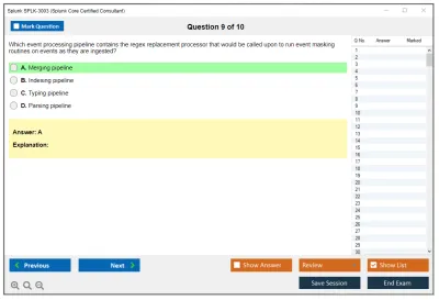 Splunk SPLK-3003 Splunk Core Certified Consultant Practice test exam simulator test engine exam Prep practice test questions answers Image 9