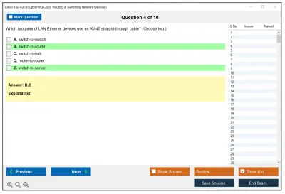 Cisco 100-490 Supporting Cisco Routing & Switching Network Devices (RSTECH) Practice test exam simulator test engine exam Prep practice test questions answers Image 4