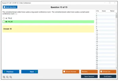 Huawei H11-861 HCNP-VC (Video Conference) Practice test exam simulator test engine exam Prep practice test questions answers Image 13
