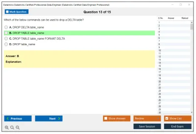 Databricks Databricks-Certified-Professional-Data-Engineer Databricks Certified Data Engineer Professional Exam Practice test exam simulator test engine exam Prep practice test questions answers Image 13