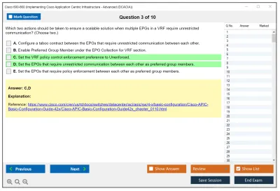 Cisco 600-660 Implementing Cisco Application Centric Infrastructure - Advanced (600-660 DCACIA) Practice test exam simulator test engine exam Prep practice test questions answers Image 3
