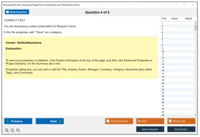 Microsoft MO-300 Microsoft PowerPoint (PowerPoint and PowerPoint 2019) Practice test exam simulator test engine exam Prep practice test questions answers Image 4