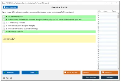 Cisco 700-701 Cisco Application Centric Infrastructure for Account Managers Practice test exam simulator test engine exam Prep practice test questions answers Image 5