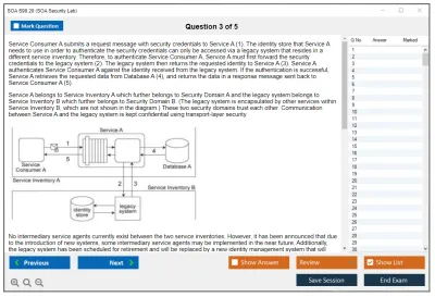 SOA S90.20 SOA Security Lab Practice test exam simulator test engine exam Prep practice test questions answers Image 3