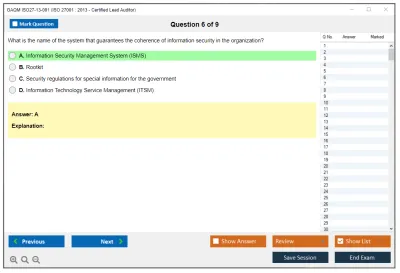 GAQM ISO27-13-001 ISO 27001 : 2013 - Certified Lead Auditor Practice test exam simulator test engine exam Prep practice test questions answers Image 6