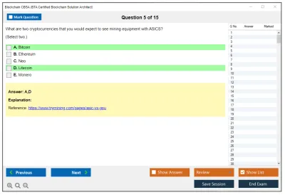 Blockchain CBSA BTA Certified Blockchain Solution Architect Practice test exam simulator test engine exam Prep practice test questions answers Image 5