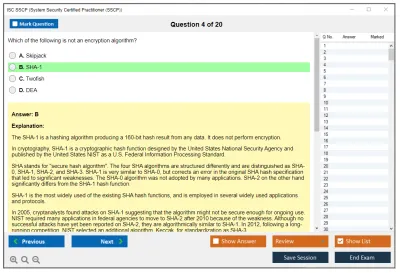 ISC2 SSCP Systems Security Certified Practitioner Practice test exam simulator test engine exam Prep practice test questions answers Image 4