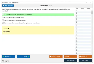 Cisco 400-351 CCIE Wireless (v3.1) Practice test exam simulator test engine exam Prep practice test questions answers Image 9
