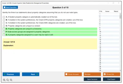 Oracle 1z0-588 Oracle Hyperion Data Relationship Management Essentials Practice test exam simulator test engine exam Prep practice test questions answers Image 5