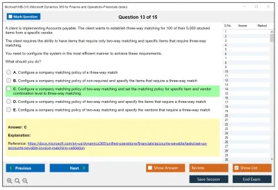 Microsoft MB-310 Microsoft Dynamics 365 Finance Practice test exam simulator test engine exam Prep practice test questions answers Image 13
