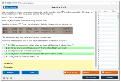 IBM S1000-007 IBM AIX v7 Administrator Specialty Practice test exam simulator test engine exam Prep practice test questions answers Image 3