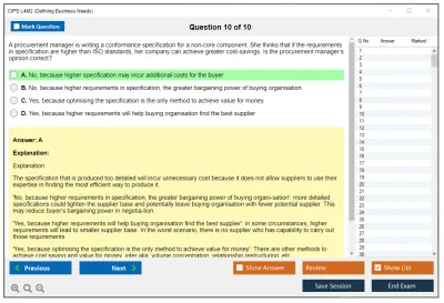 CIPS L4M2 Defining Business Needs Practice test exam simulator test engine exam Prep practice test questions answers Image 10