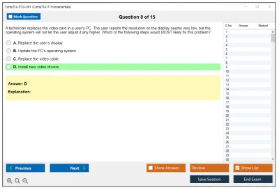 CompTIA FC0-U61 CompTIA IT Fundamentals+ Certification Exam Practice test exam simulator test engine exam Prep practice test questions answers Image 8