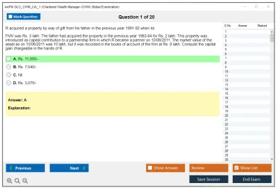 AAFM GLO_CWM_LVL_1 Chartered Wealth Manager (CWM) Global Examination Practice test exam simulator test engine exam Prep practice test questions answers Image 1