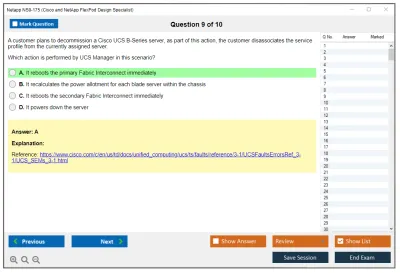 Netapp NS0-175 Cisco and NetApp FlexPod Design Specialist Practice test exam simulator test engine exam Prep practice test questions answers Image 9