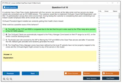 HP HPE6-A81 Aruba Certified ClearPass Expert Written Exam Practice test exam simulator test engine exam Prep practice test questions answers Image 6