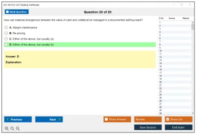 ACI 3I0-012 ACI Dealing Certificate Practice test exam simulator test engine exam Prep practice test questions answers Image 20