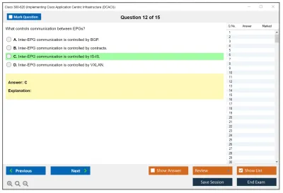 Cisco 300-620 Implementing Cisco Application Centric Infrastructure (300-620 DCACI) Practice test exam simulator test engine exam Prep practice test questions answers Image 12