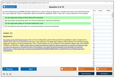 SAP C_GRCAC_13 SAP Certified Application AssociateSAP Access Control 12.0 Practice test exam simulator test engine exam Prep practice test questions answers Image 5
