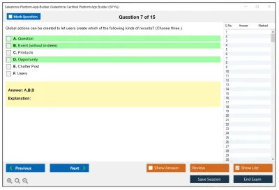 Salesforce Platform-App-Builder Salesforce Certified Platform App Builder Practice test exam simulator test engine exam Prep practice test questions answers Image 7