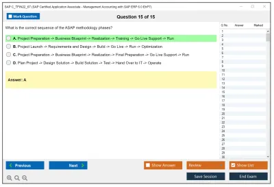 SAP C_TFIN22_67 SAP Certified Associate - Management Accounting with SAP ERP 6.0 EhP7 Practice test exam simulator test engine exam Prep practice test questions answers Image 15