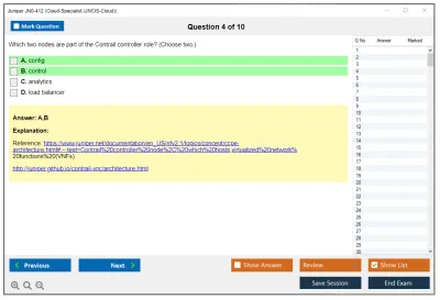 Juniper JN0-412 Cloud, Specialist (JNCIS-Cloud) Practice test exam simulator test engine exam Prep practice test questions answers Image 4