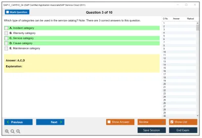SAP C_C4H510_04 SAP Certified Application AssociateSAP Service Cloud 2011 Practice test exam simulator test engine exam Prep practice test questions answers Image 3