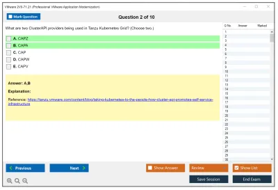 VMware 2V0-71.21 Professional VMware Application Modernization Practice test exam simulator test engine exam Prep practice test questions answers Image 2