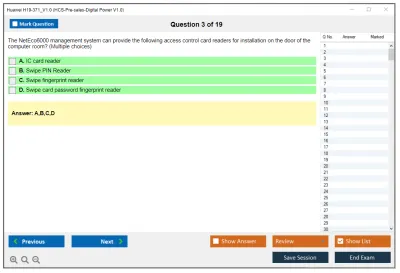 Huawei H19-371_V1.0 HCS-Pre-sales-Digital Power V1.0 Practice test exam simulator test engine exam Prep practice test questions answers Image 3