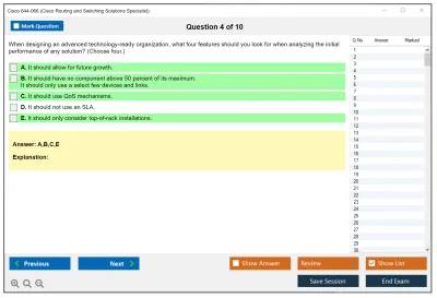 Cisco 644-066 Cisco Routing and Switching Solutions Specialist Practice test exam simulator test engine exam Prep practice test questions answers Image 4