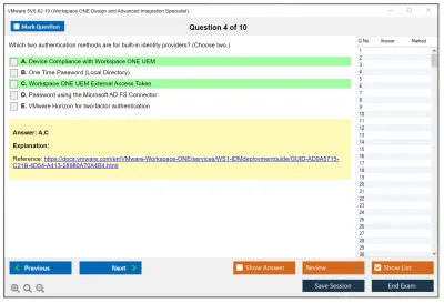 VMware 5V0-62.19 Workspace ONE Design and Advanced Integration Specialist Practice test exam simulator test engine exam Prep practice test questions answers Image 4