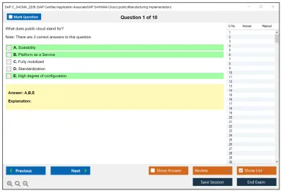 SAP C_S4CMA_2208 SAP Certified Application AssociateSAP S/4HANA Cloud (public)Manufacturing Implementation Practice test exam simulator test engine exam Prep practice test questions answers Image 1
