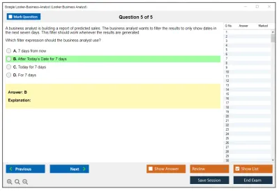 Google Looker-Business-Analyst Looker Business AnalystExam Practice test exam simulator test engine exam Prep practice test questions answers Image 5