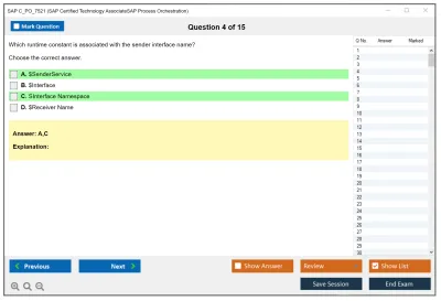 SAP C_PO_7521 SAP Certified Technology AssociateSAP Process Orchestration Practice test exam simulator test engine exam Prep practice test questions answers Image 4