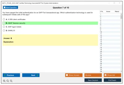 SAP C_FIOAD_2020 SAP Certified Technology AssociateSAP Fiori System Administration Practice test exam simulator test engine exam Prep practice test questions answers Image 7