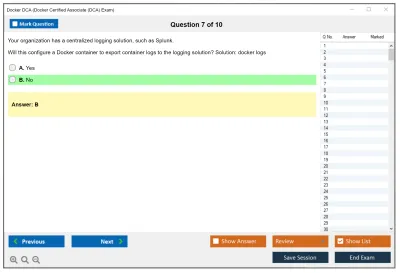 Docker DCA Docker Certified Associate (DCA) Exam Practice test exam simulator test engine exam Prep practice test questions answers Image 7
